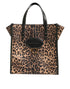 Dolce & Gabbana Leopard-Print Leather Tote Bag in Multicolor for Women